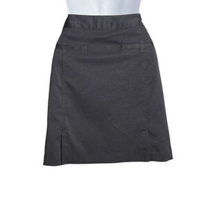 Clover By Bobby Jones Women's Lined Straight Hem Vent Black A-Line Skorts Size 8
